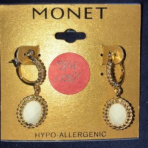 NWT MONET Gold Earrings
